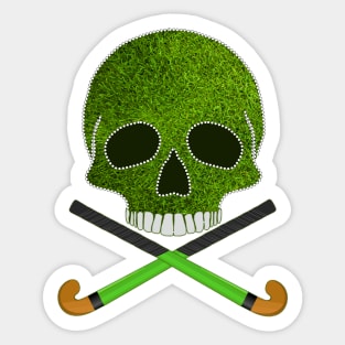 Field Hockey Skull Sticker